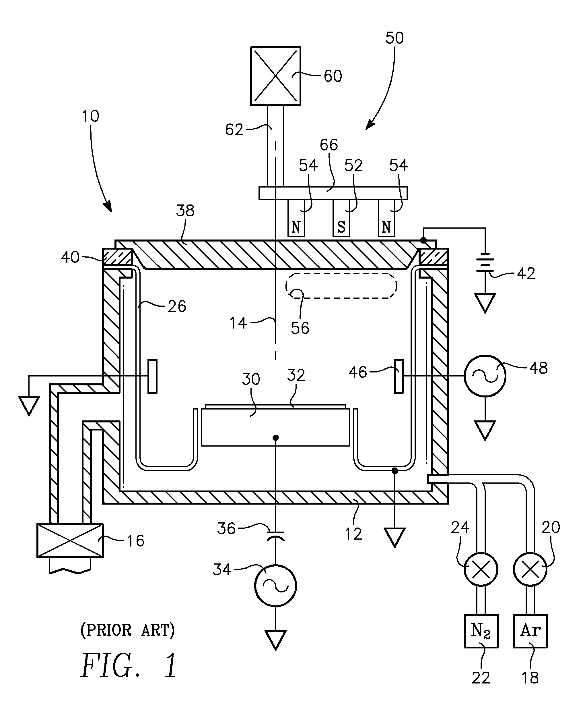 Electromagnet array in a sputter reactor