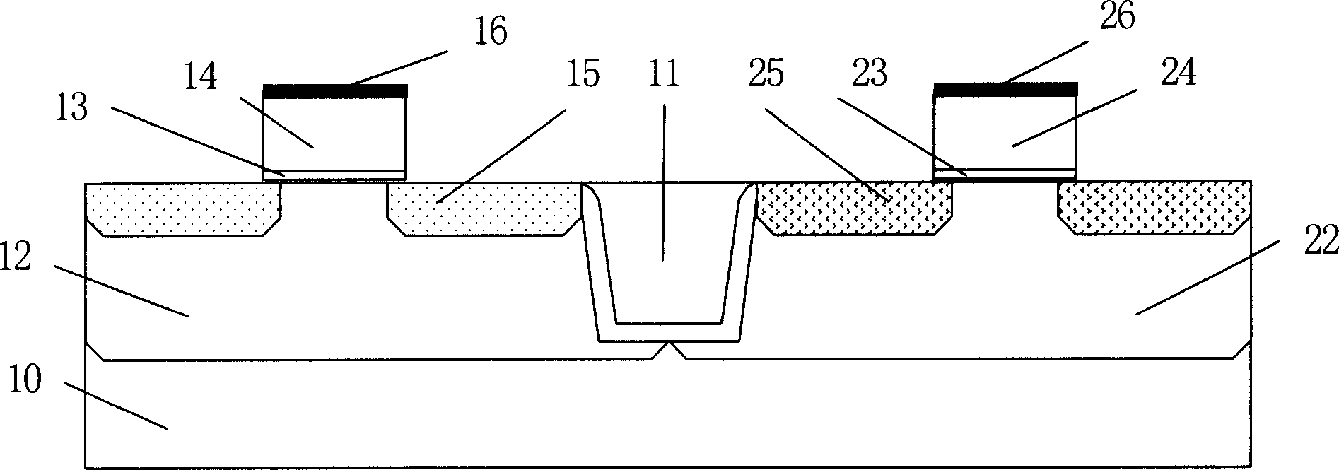 Strain source-drain CMOS integrating method with oxide separation layer