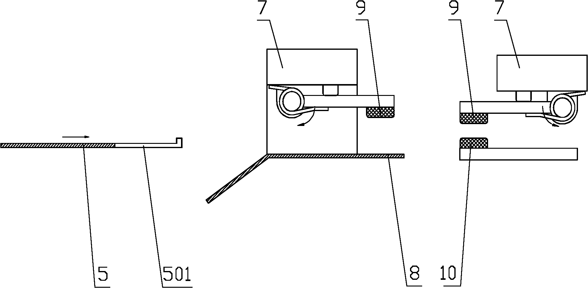 Improved buttonholing machine tool