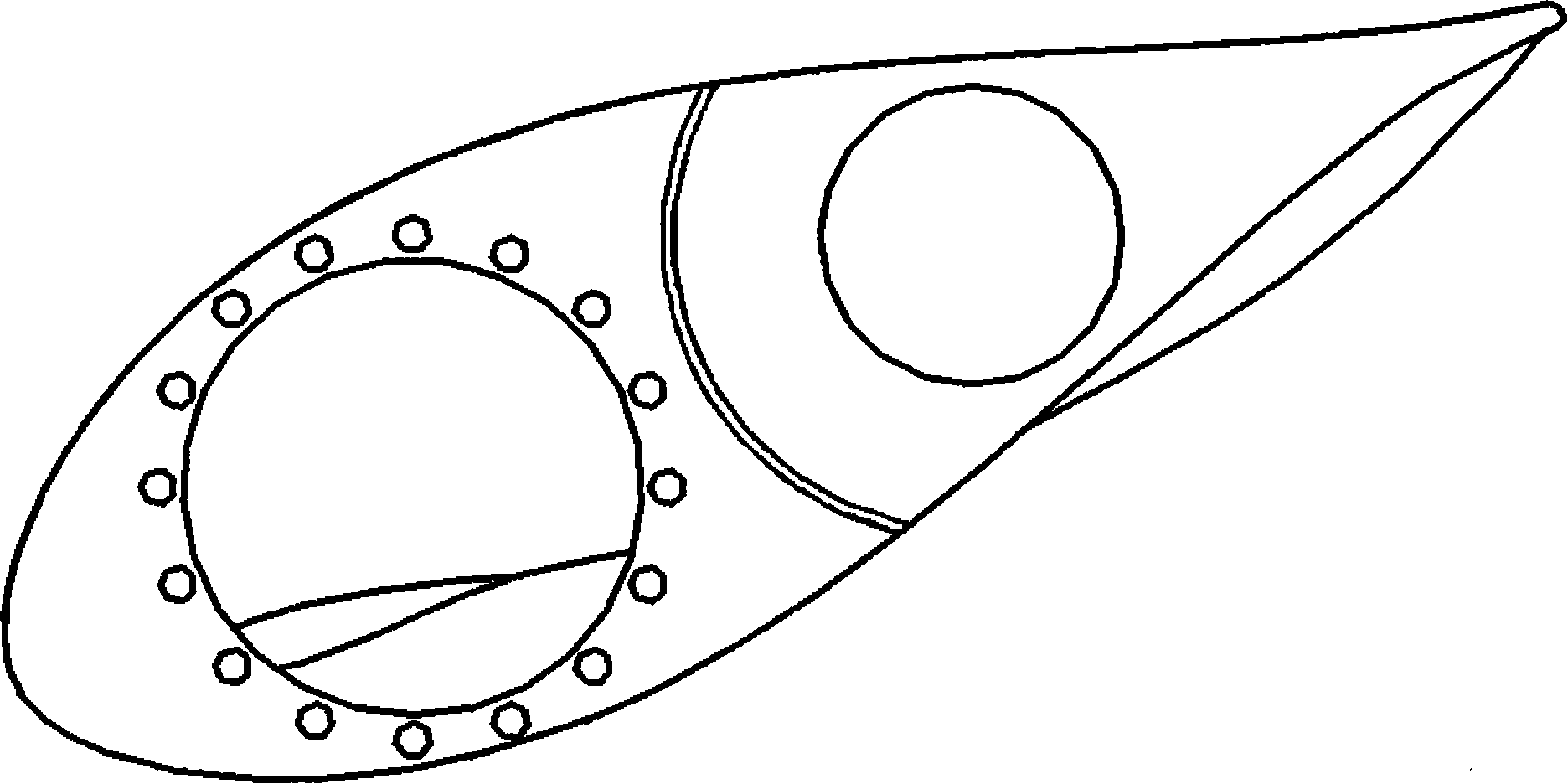 Root adjustable horizontal shaft wind-power blade