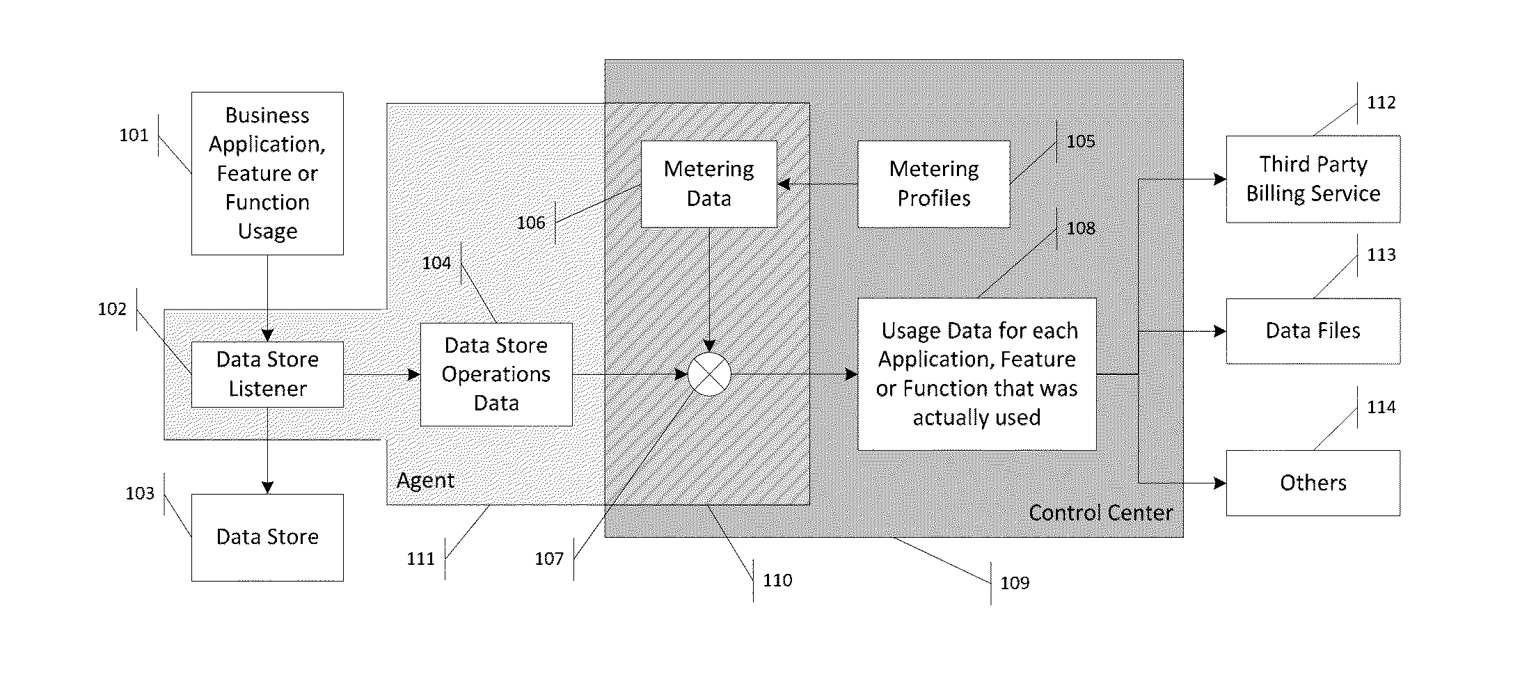 System and Method for Software Application Usage Metering Using Data Store