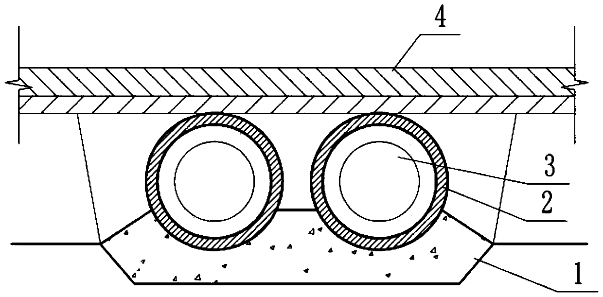 Method for protecting heat supply pipe paved after shallow soil covering under road surface