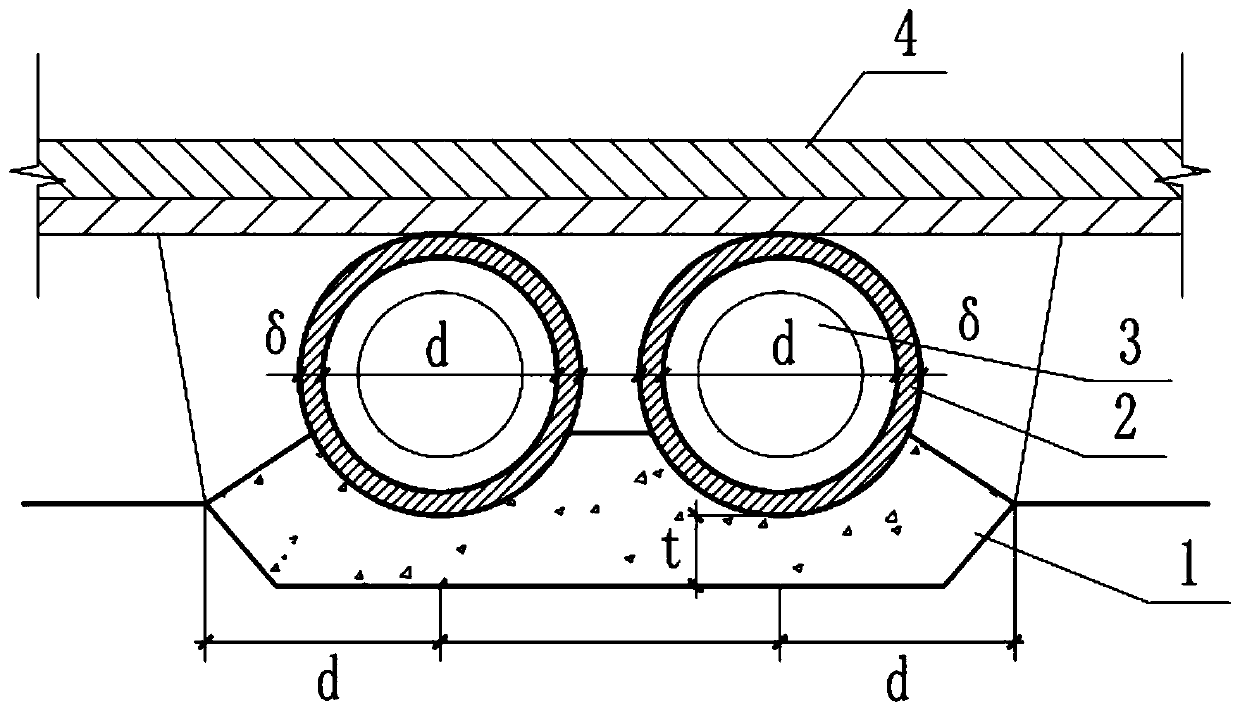 Method for protecting heat supply pipe paved after shallow soil covering under road surface