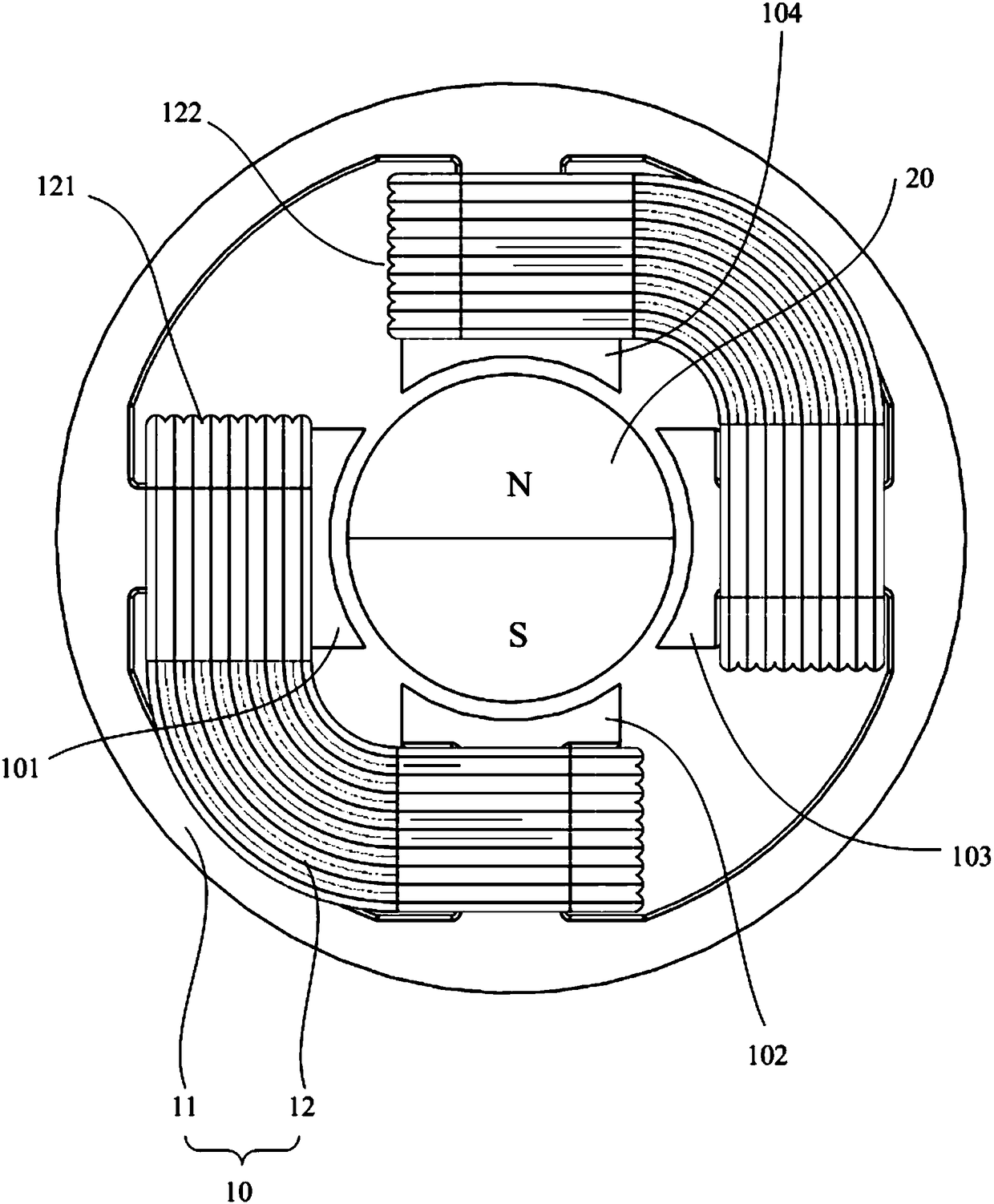 Single-phase permanent magnet alternating current motor