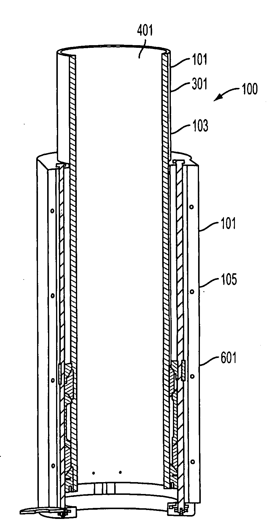 Telescoping mast having variable height locking and a chain erection mechanism with a cable management system