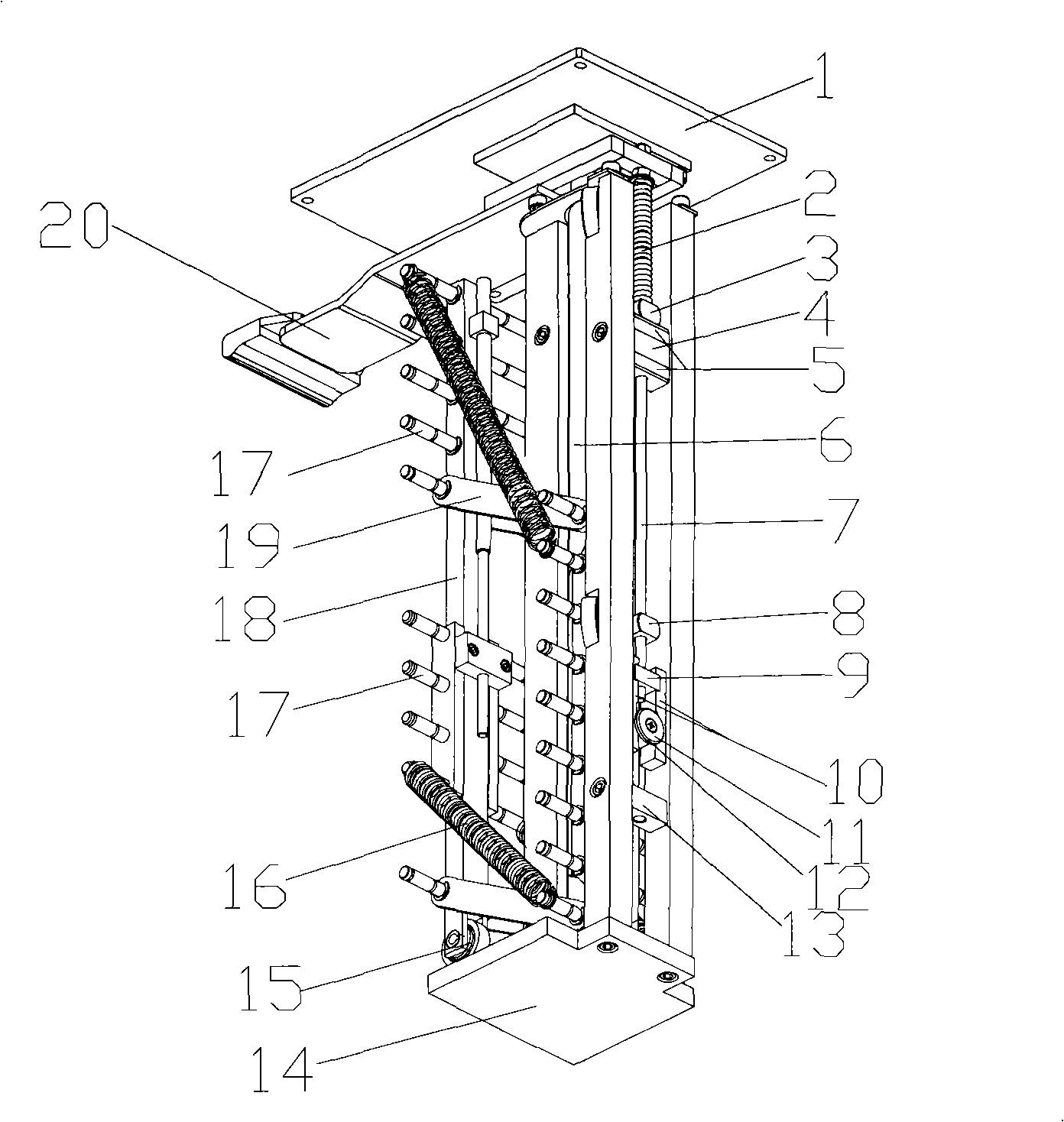 Stepless mechanical lifting gear