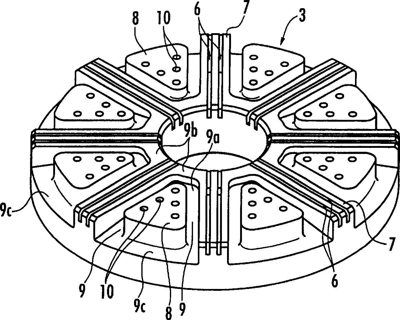 Burner for stove and accessory