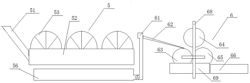 Waste paper-plastic composite paper-plastic separation and plastic-sheet granulation production system