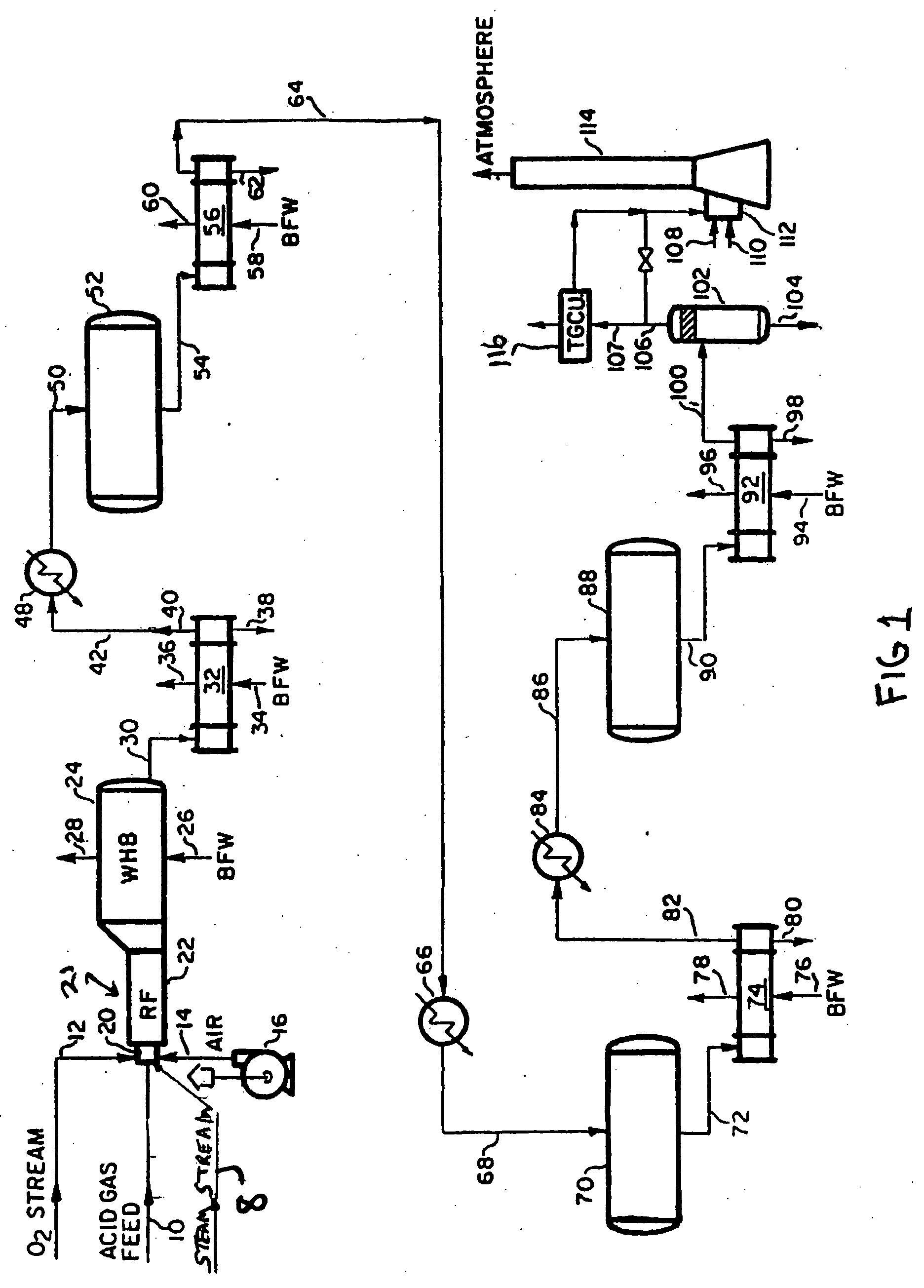 Steam modified Claus process