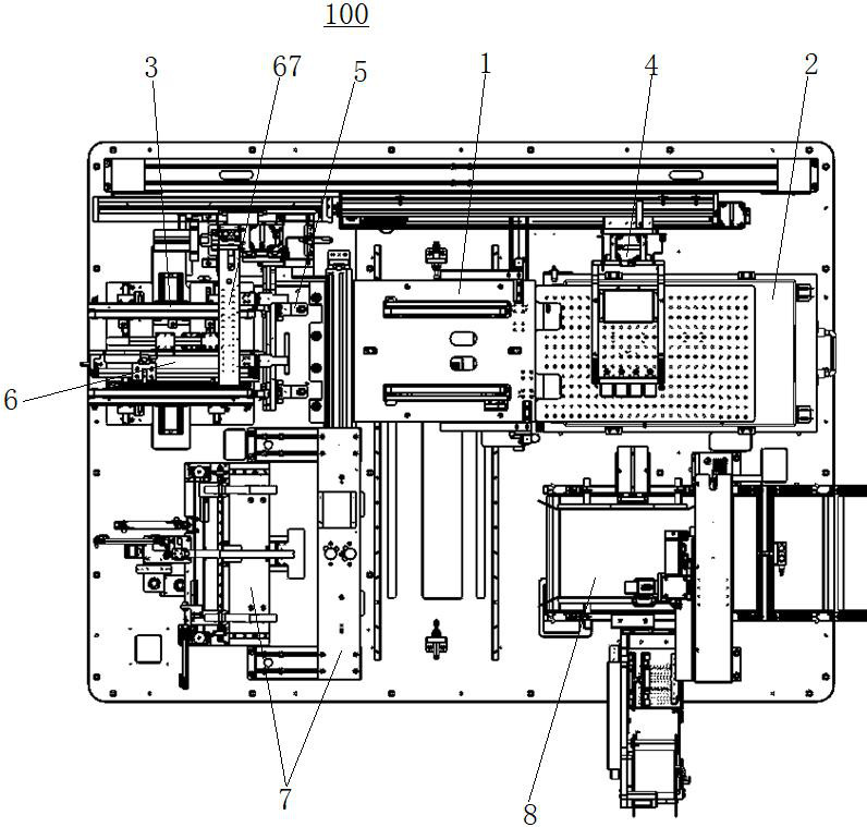 Full-automatic charging tray vacuum bag sealing and packaging equipment