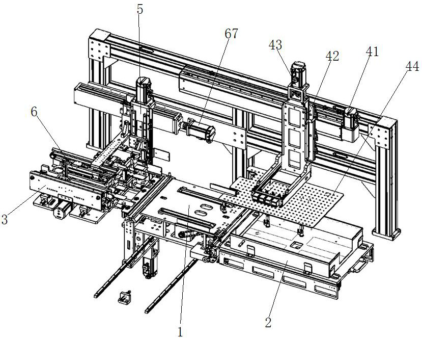 Full-automatic charging tray vacuum bag sealing and packaging equipment