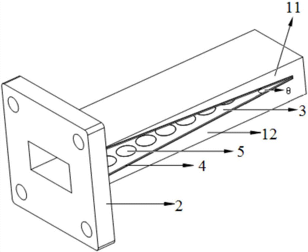 Large-power waveguide load based on electromagnetic meta-material