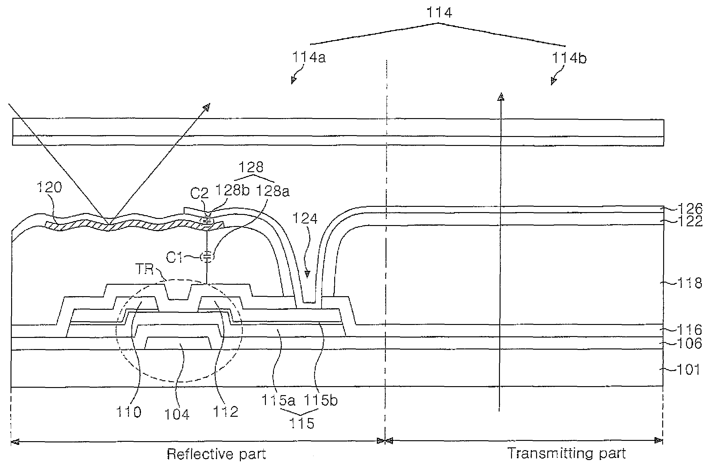 Transflective type liquid crystal display panel and method of fabricating the same