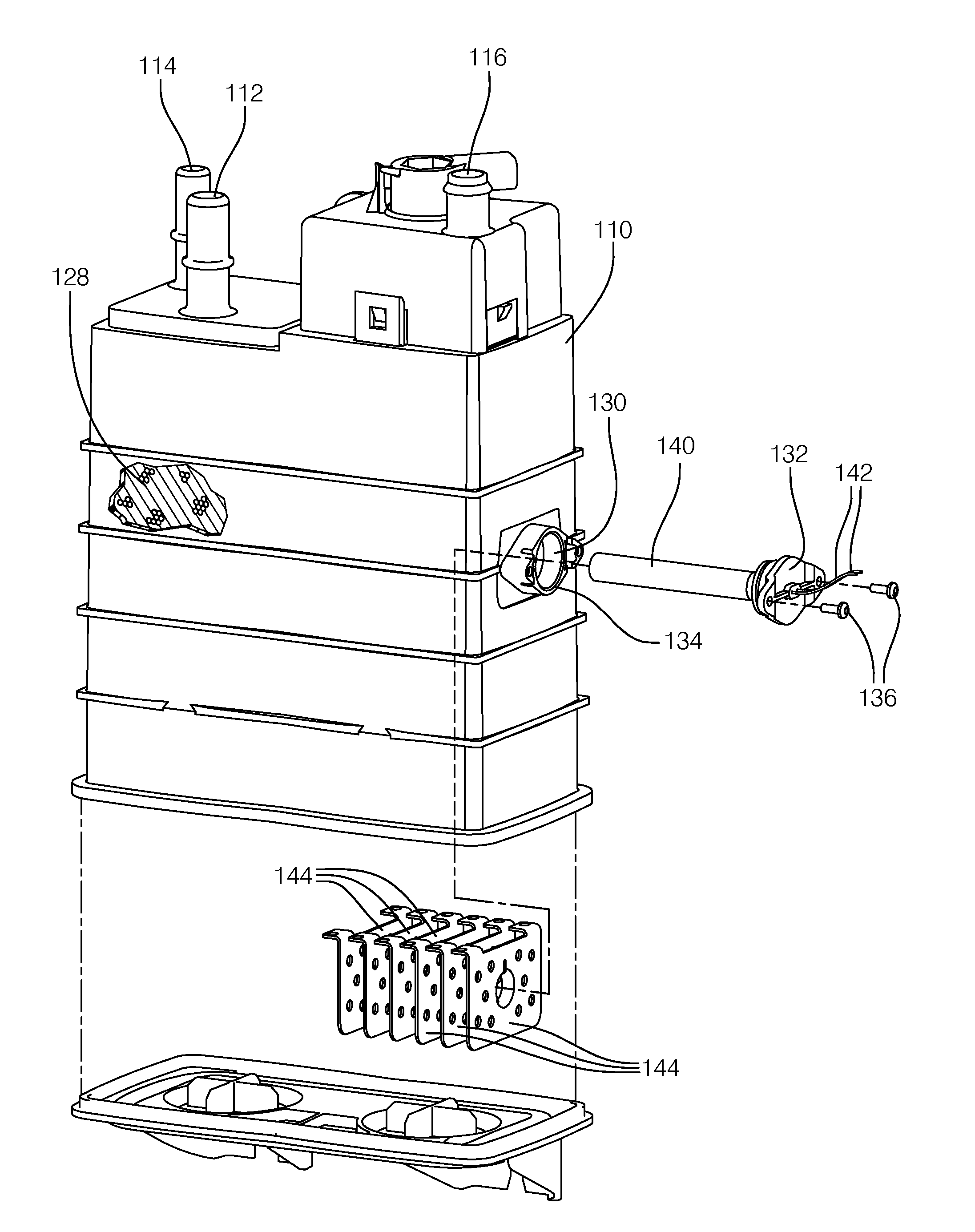 Carbon heating element for evaporative emission canister