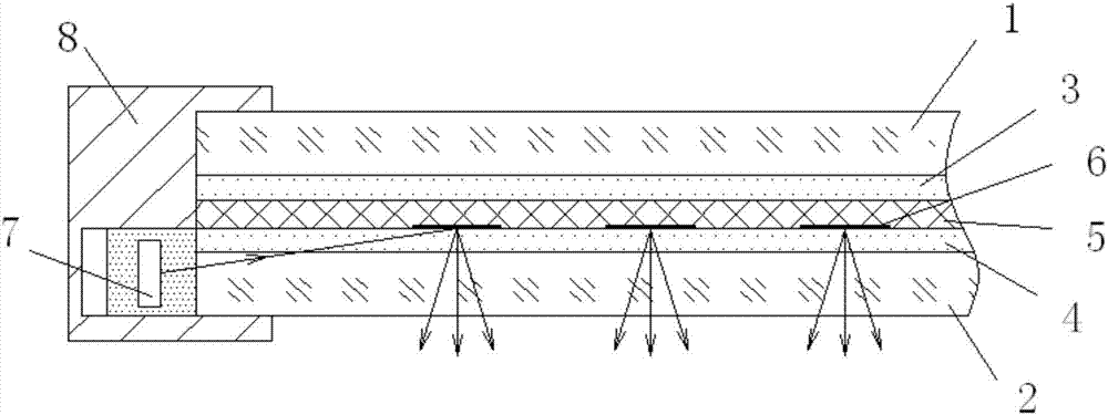 Car window glass capable of emitting light