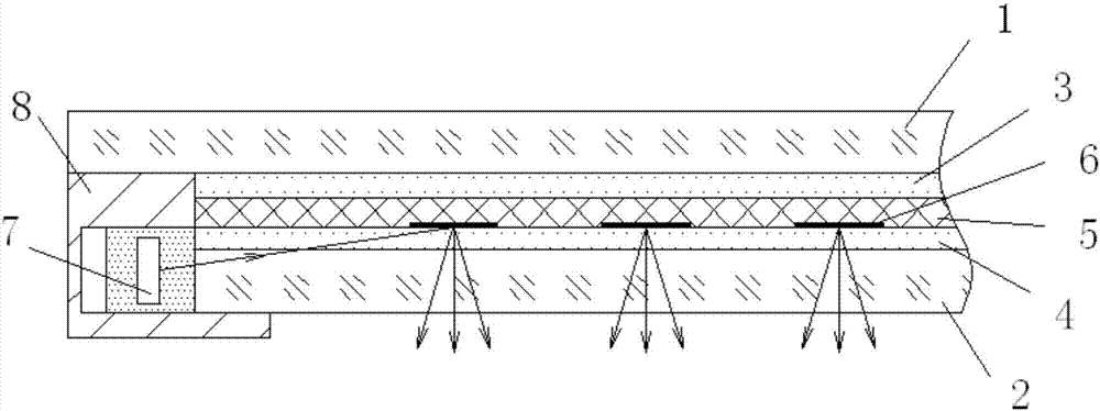 Car window glass capable of emitting light