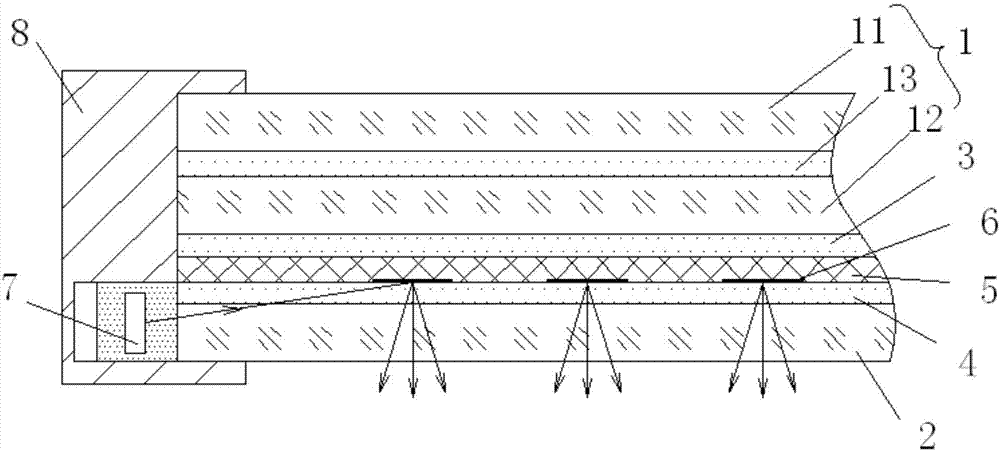 Car window glass capable of emitting light