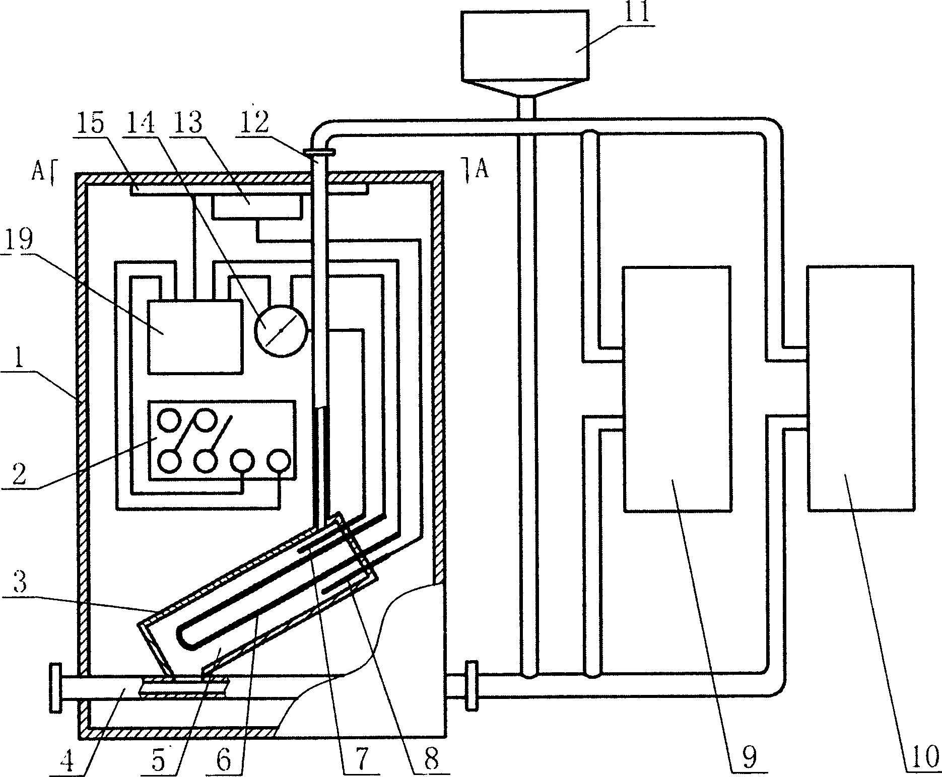 Inclined flow electrical boiler