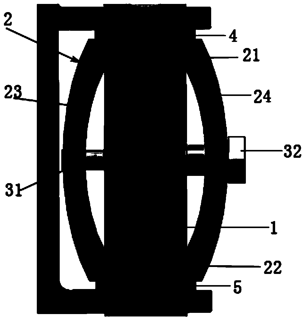 Axial force eliminating mechanism of direct-connection steering engine