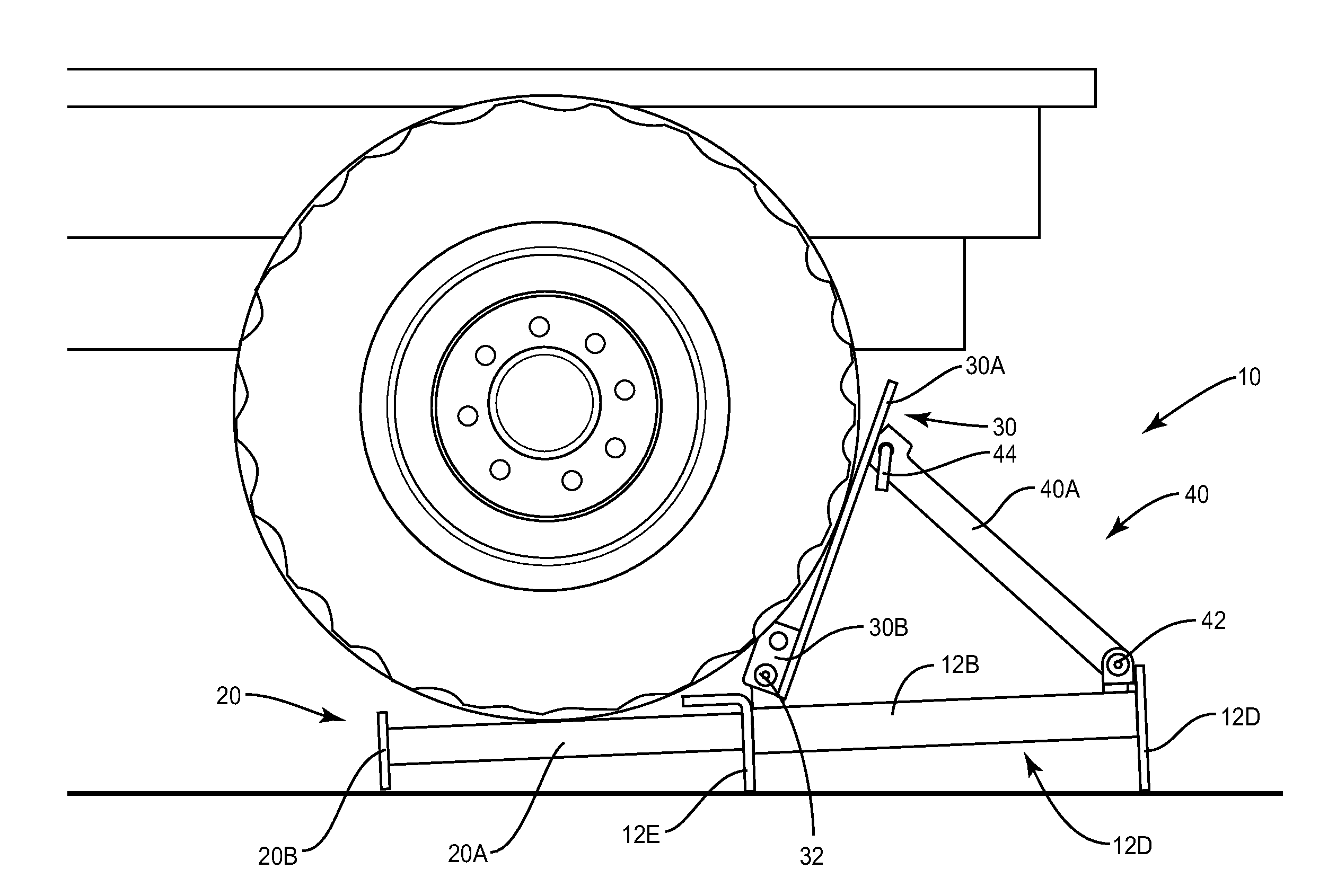 Scotch Block for Stationing a Winching Vehicle