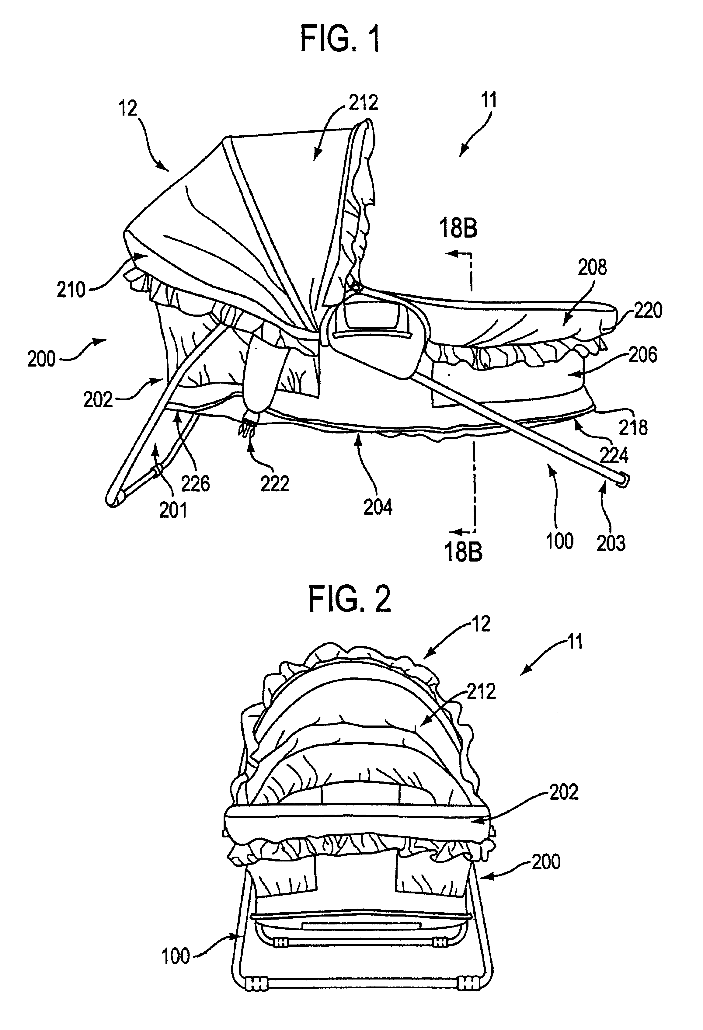 Collapsible bassinet/infant seat with canopy