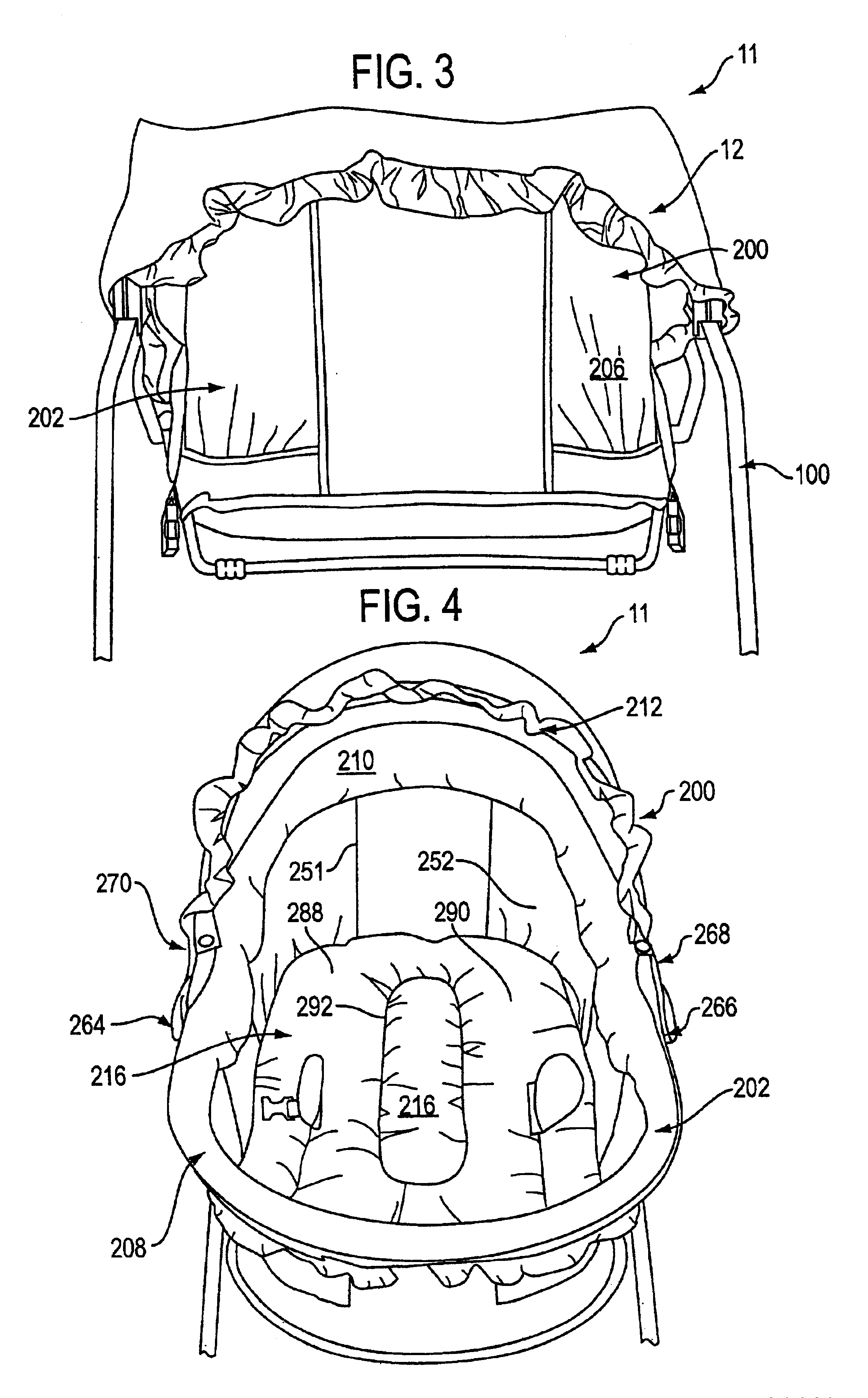 Collapsible bassinet/infant seat with canopy