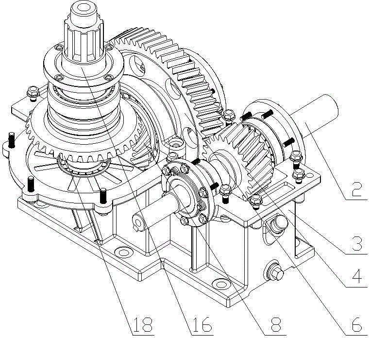 Transmission system device of light unmanned helicopter