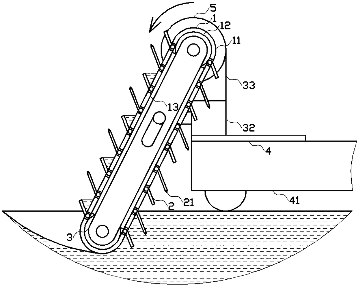 Automatic pit-digging soil-discharging apparatus for forest trees