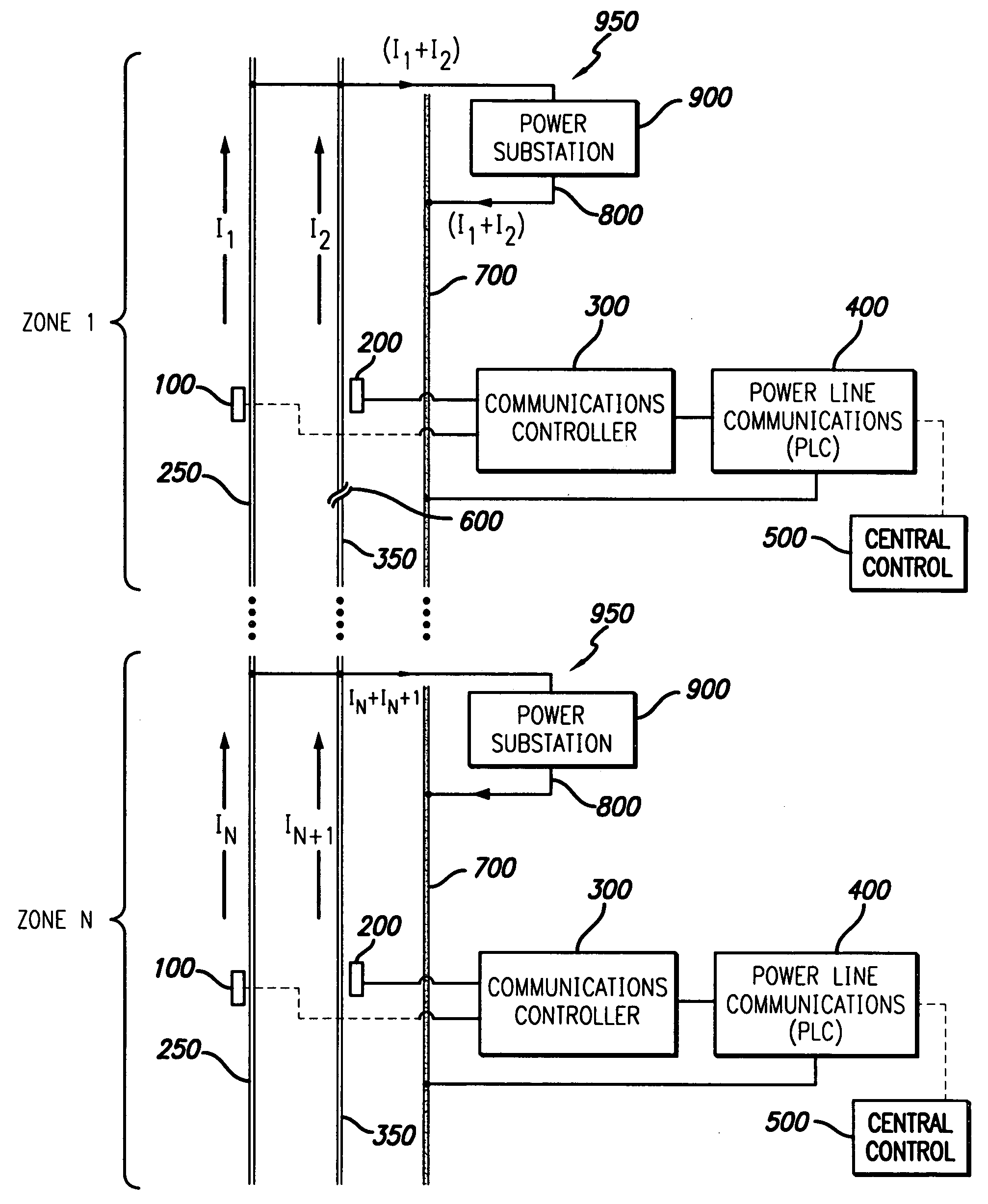 Fail-safe safety system to detect and annunciate fractured running rails in electrically propelled transit systems