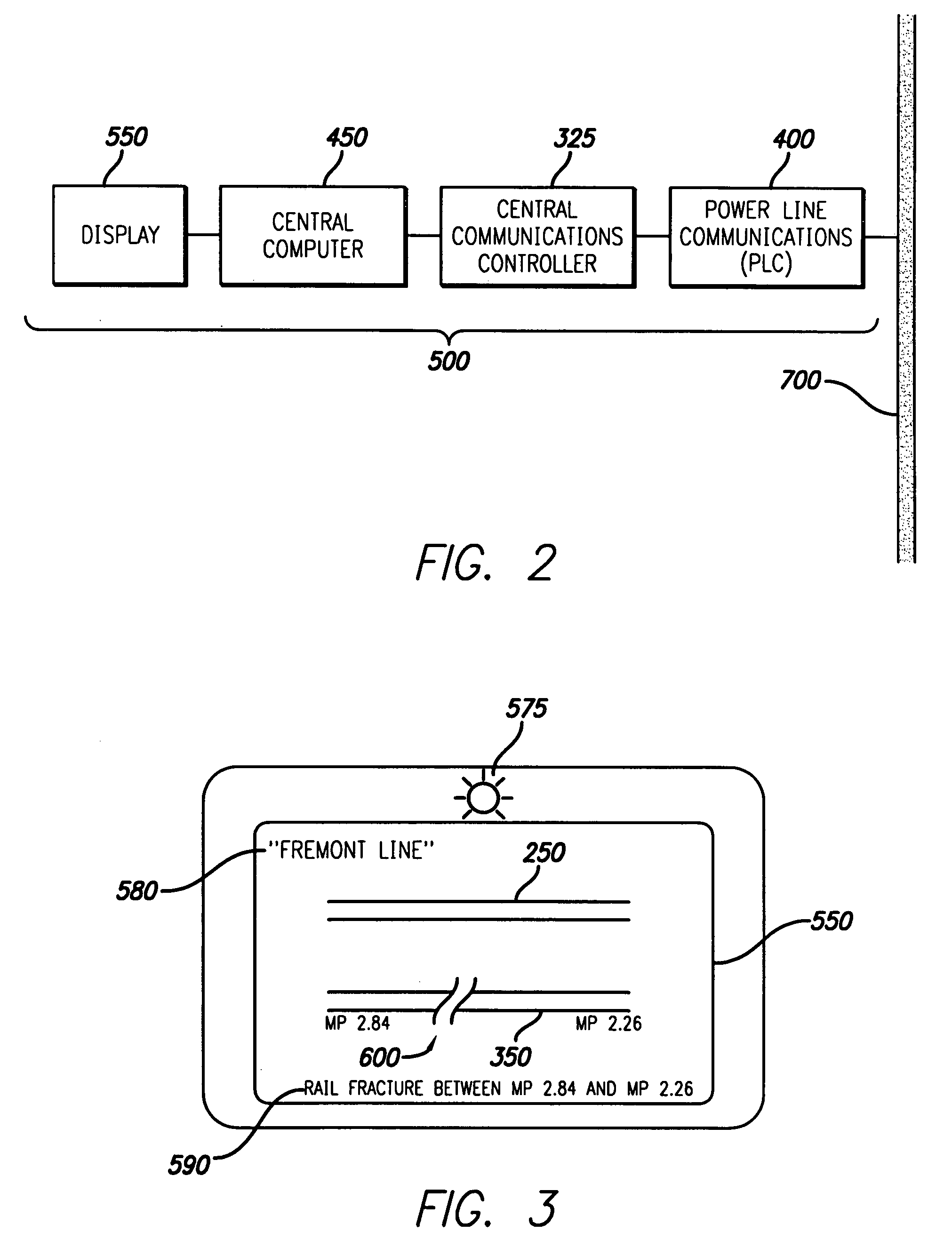 Fail-safe safety system to detect and annunciate fractured running rails in electrically propelled transit systems