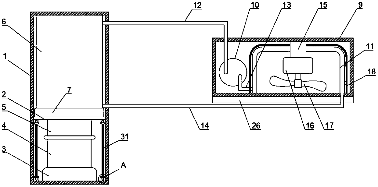 Anti-freezing defrosting device for vertical air conditioner