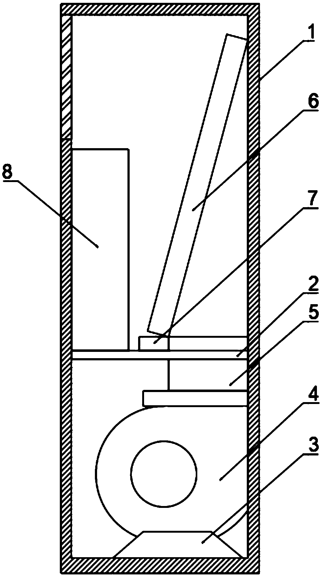 Anti-freezing defrosting device for vertical air conditioner