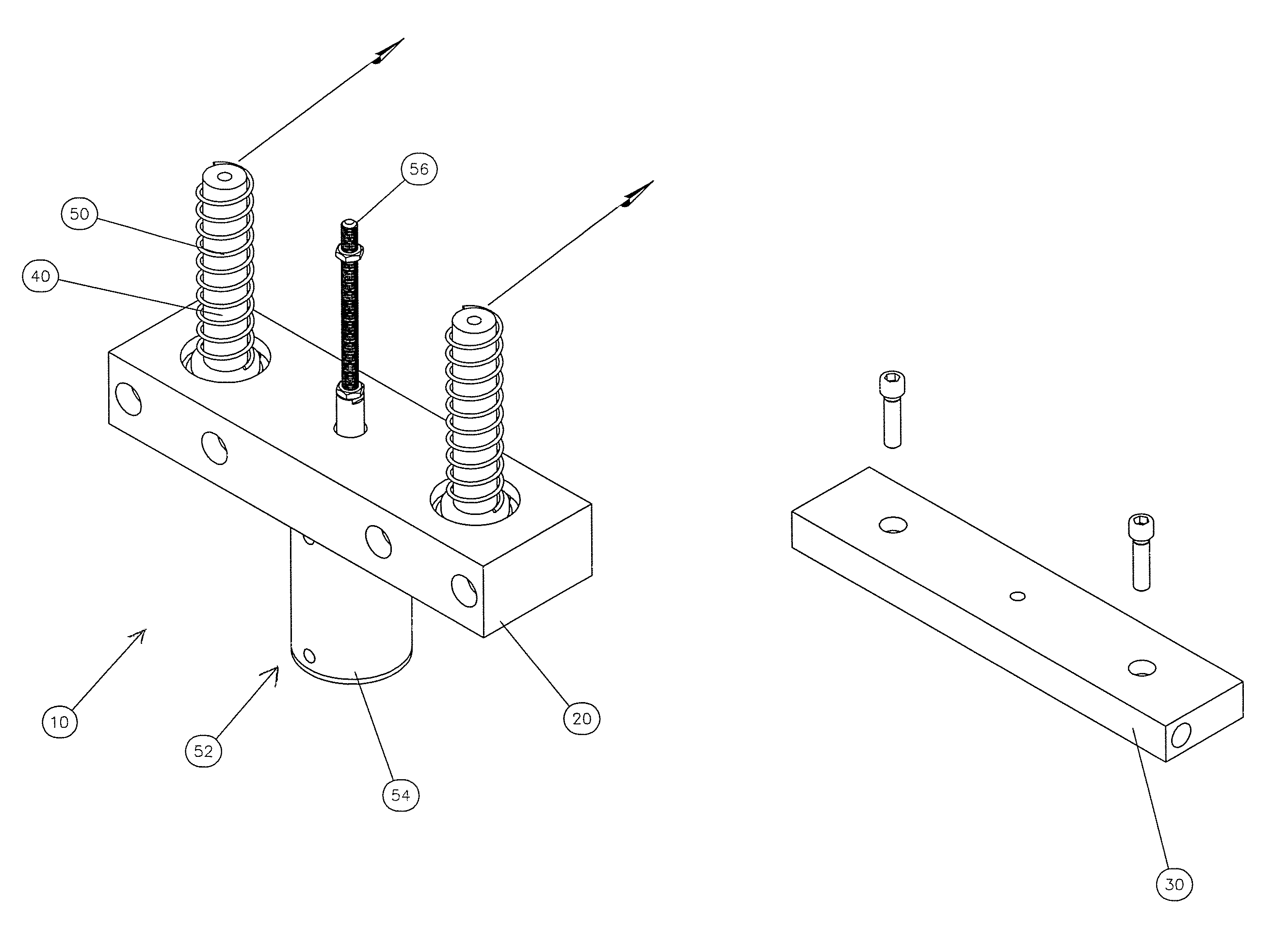 Interchangeable blow mold parison closing apparatus