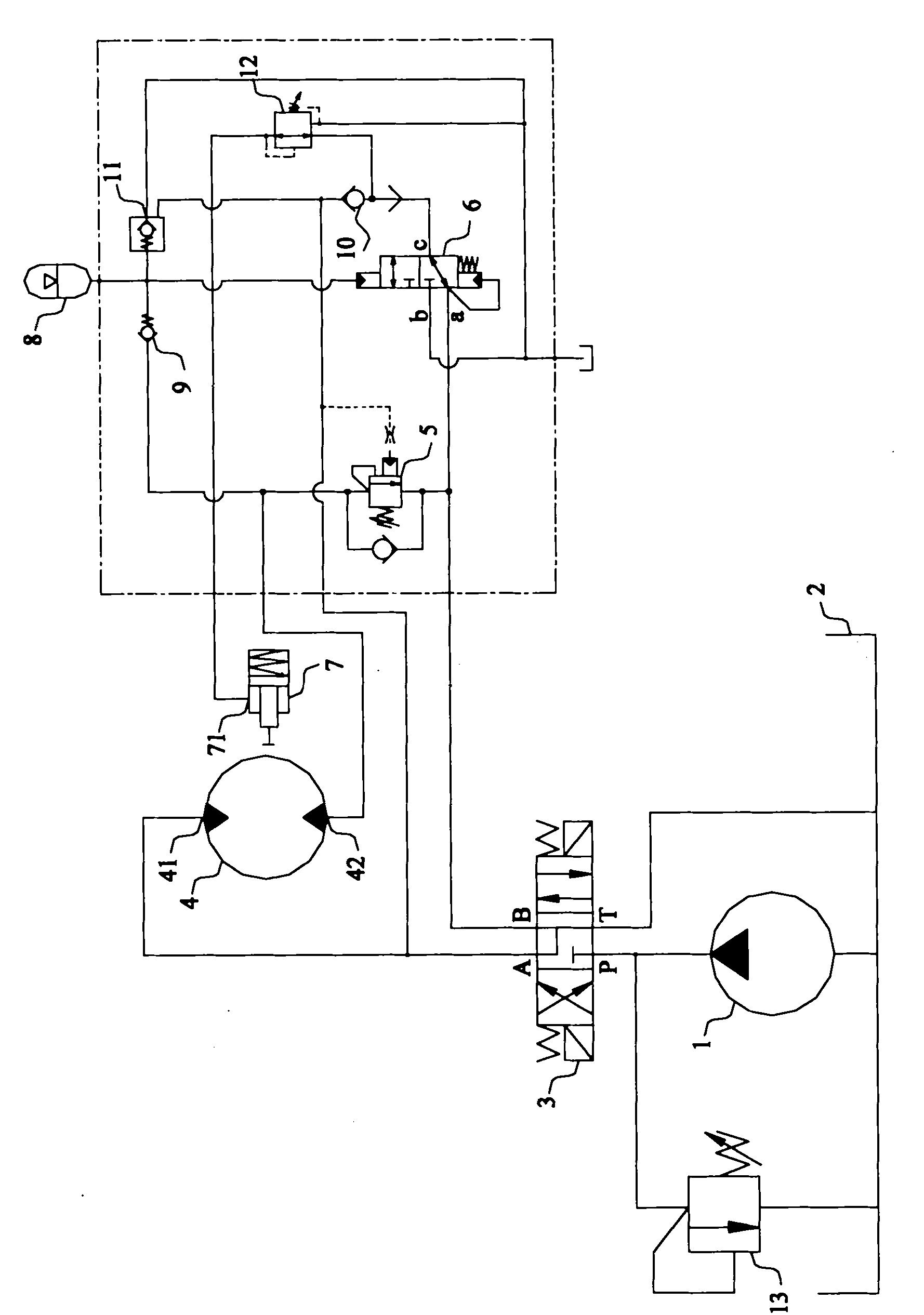 Hydraulic control system of crane and winch device of crane