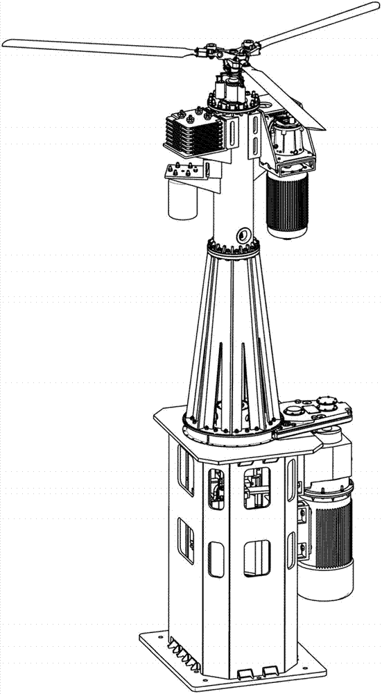 Performance test bench for reaction torque device of helicopter