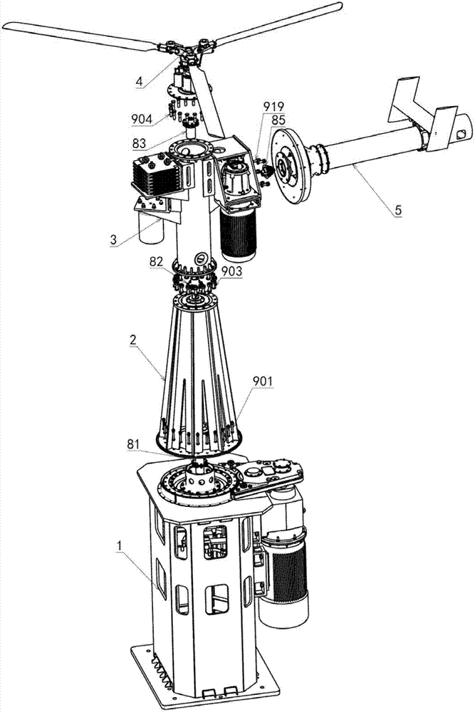 Performance test bench for reaction torque device of helicopter