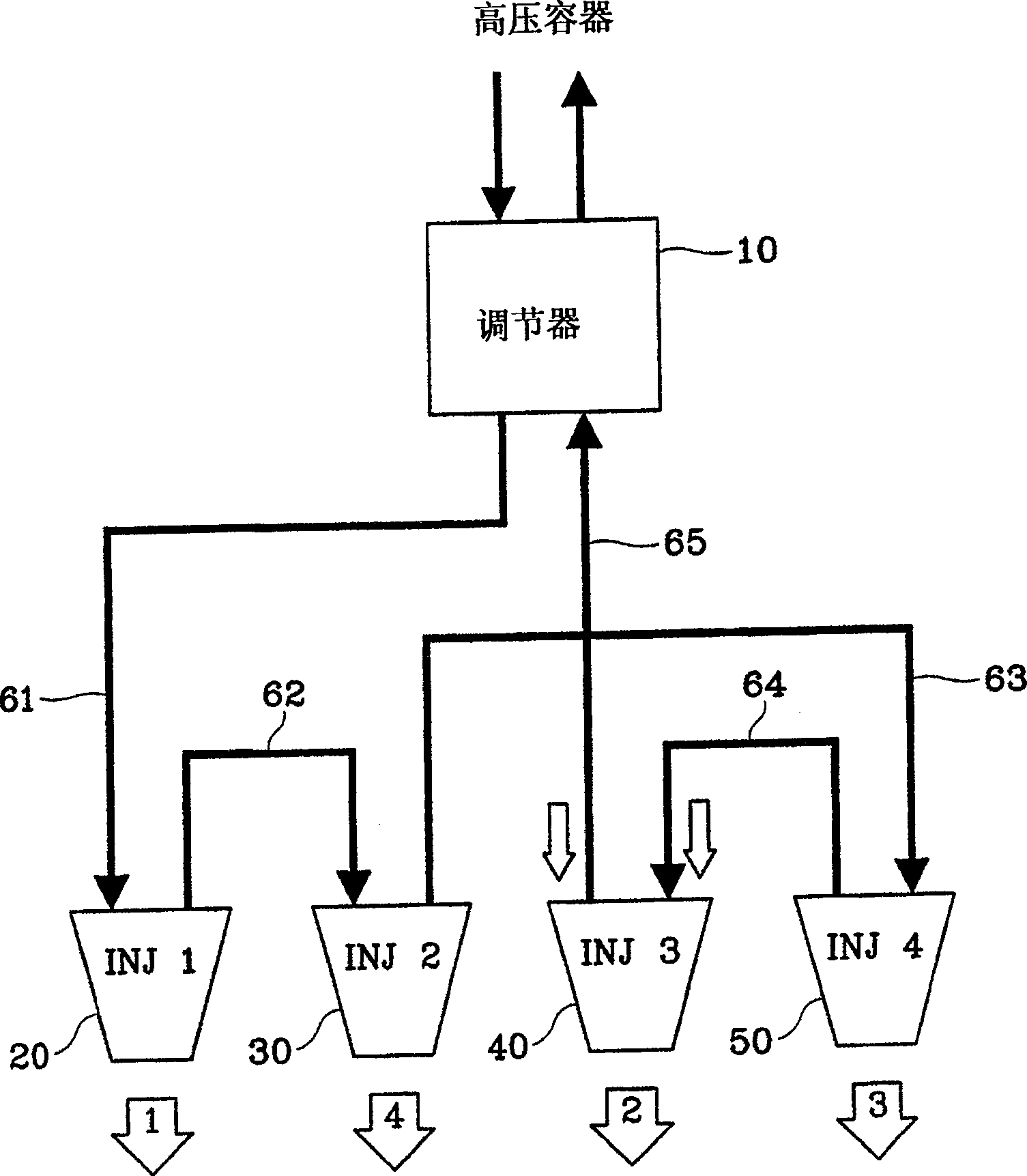 Fuel hose arrangement for liquefied petroleum ejecting engine