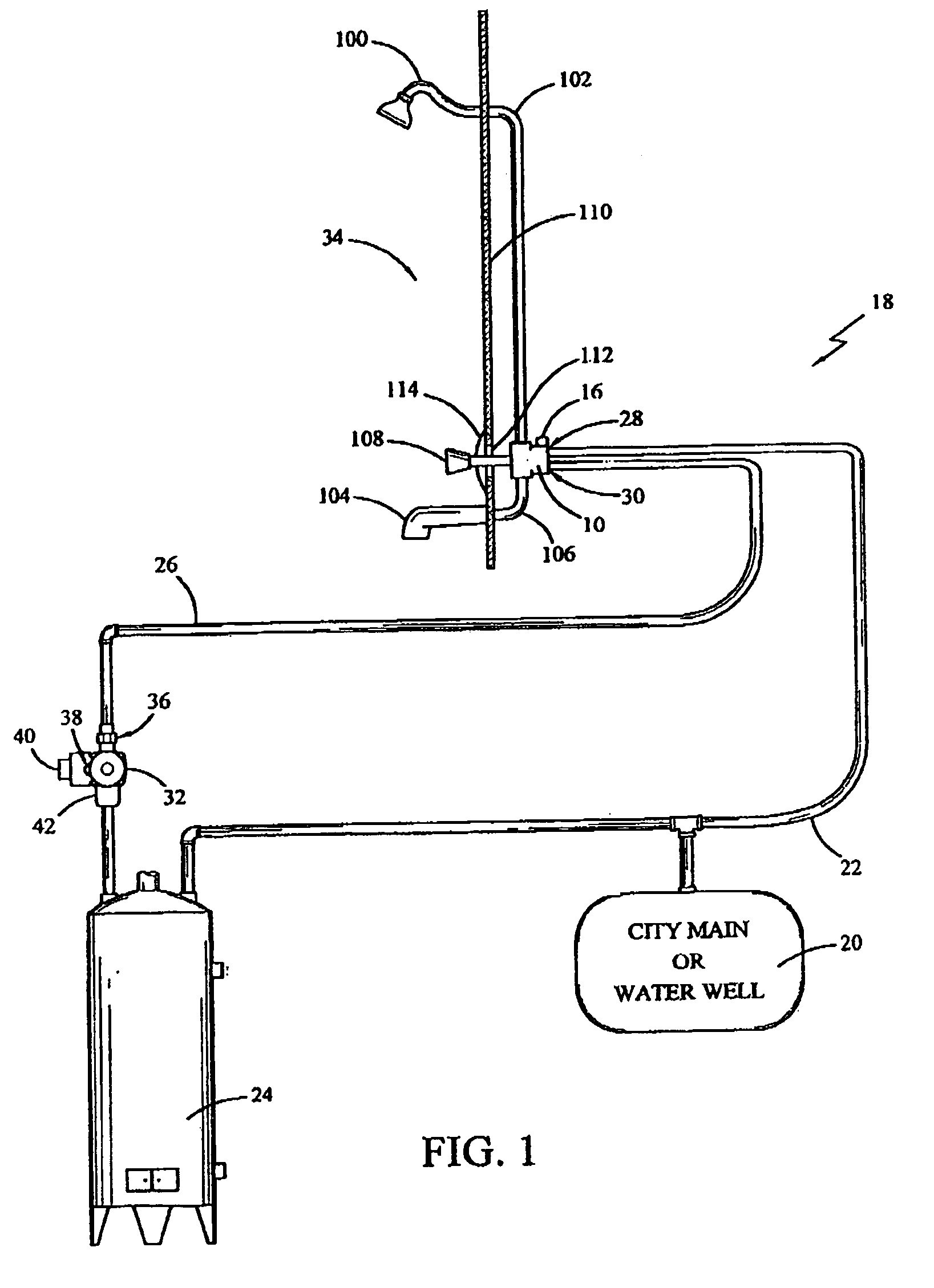 Water pump and thermostatically controlled bypass valve