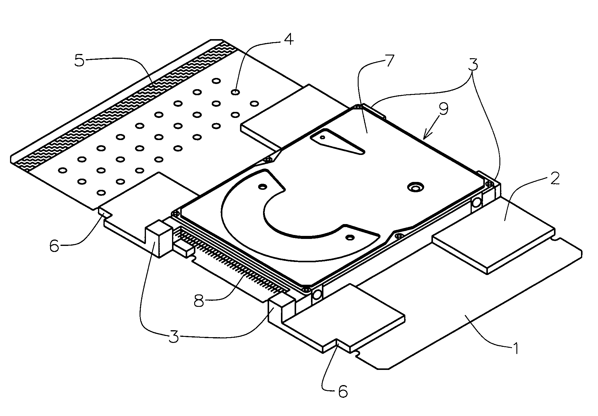 HDD anti-shock and anti-vibration device