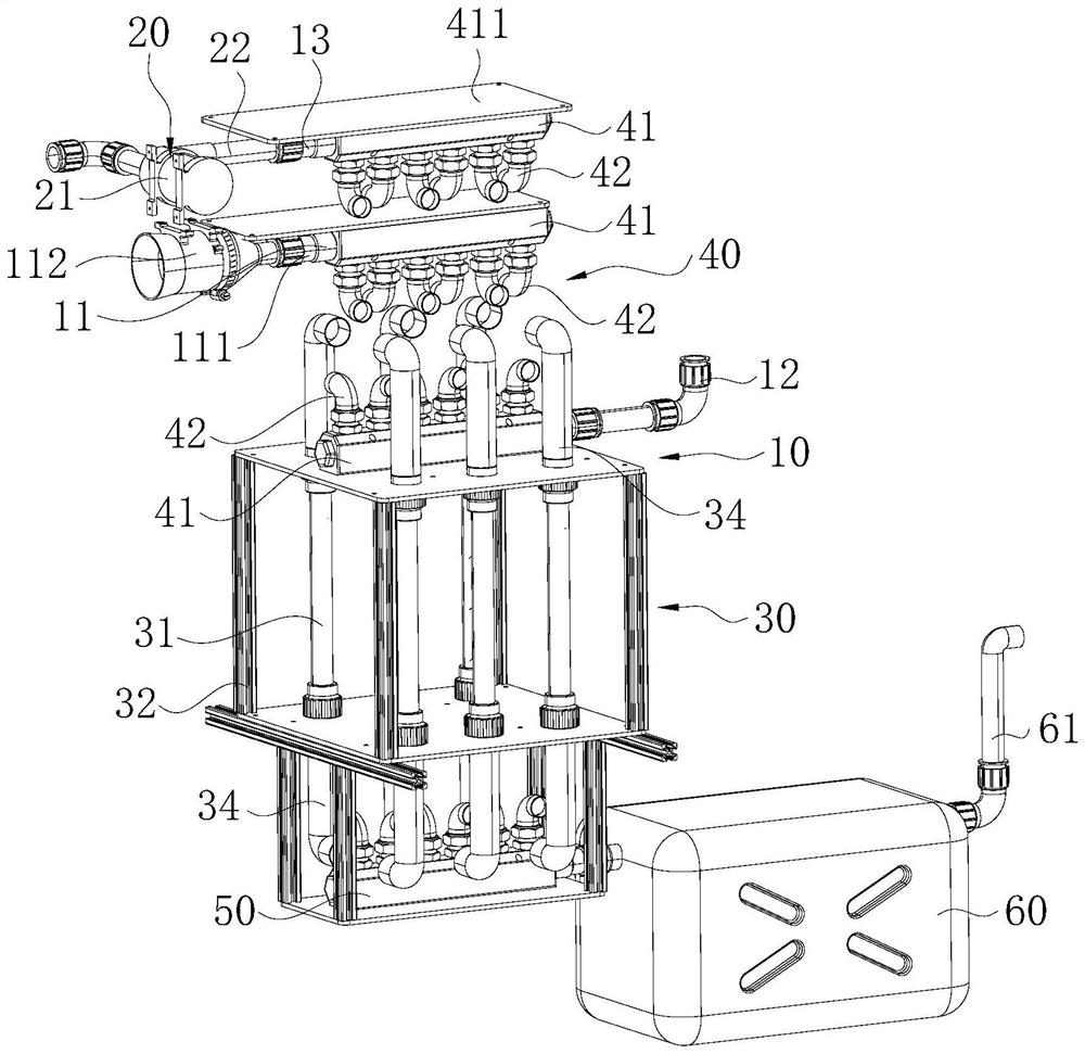 Waste gas and waste liquid collaborative purification system