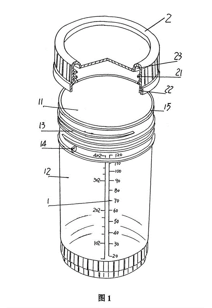 Urine sampling container