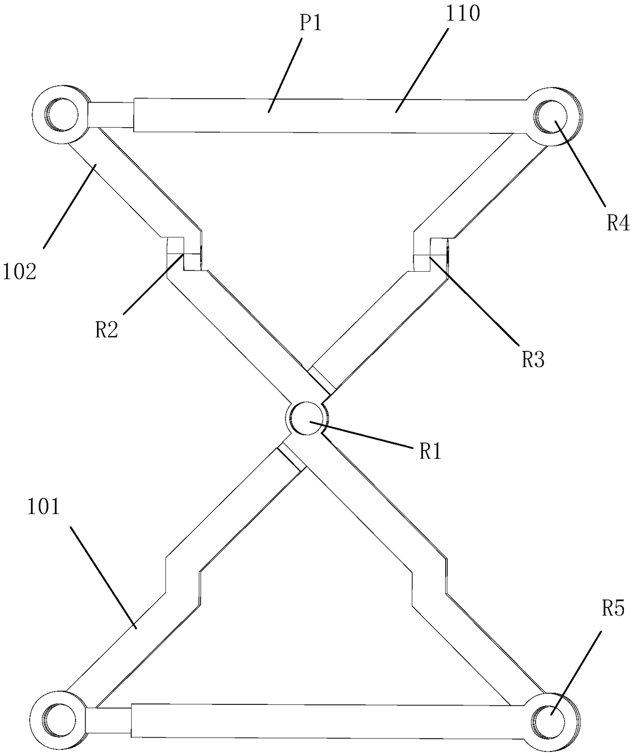 Foldable catching metamorphic mechanism based on constraint screw.