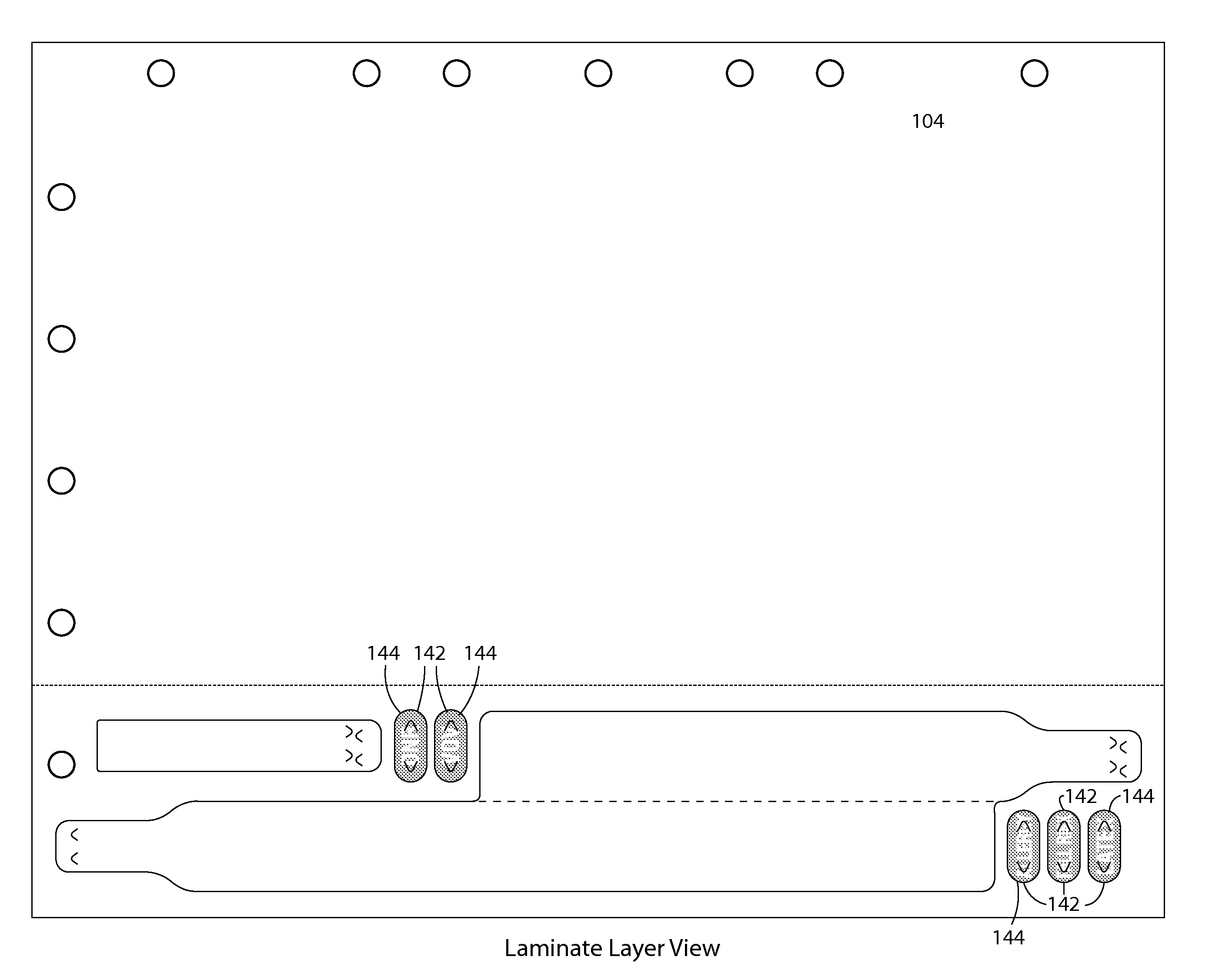 Business Form With Self Laminating Wristband With Reduced Image Area