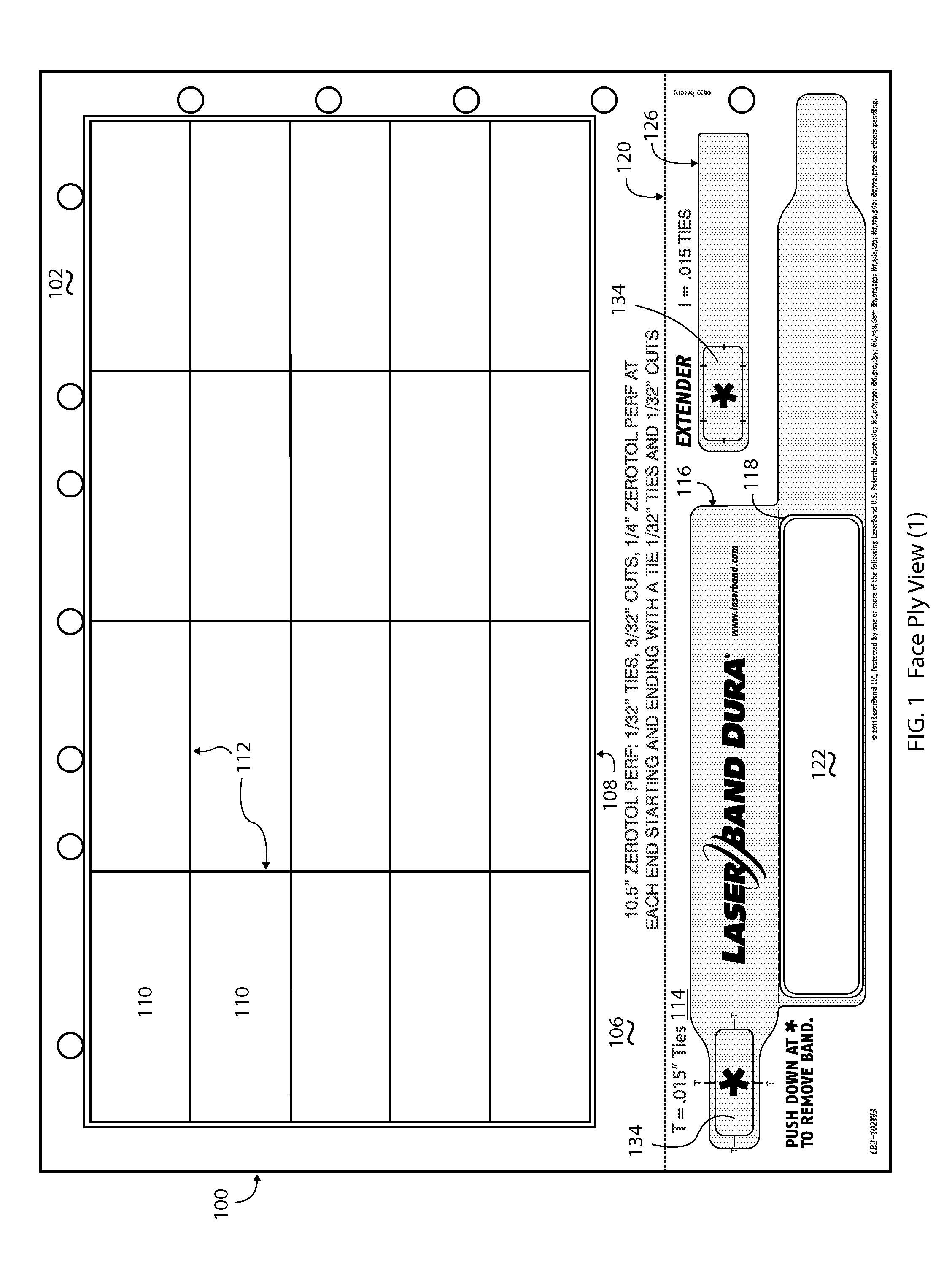 Business Form With Self Laminating Wristband With Reduced Image Area