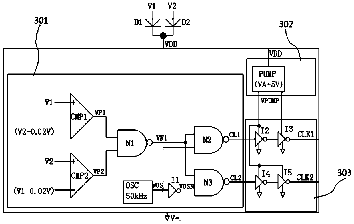 Solar cell charging control circuit