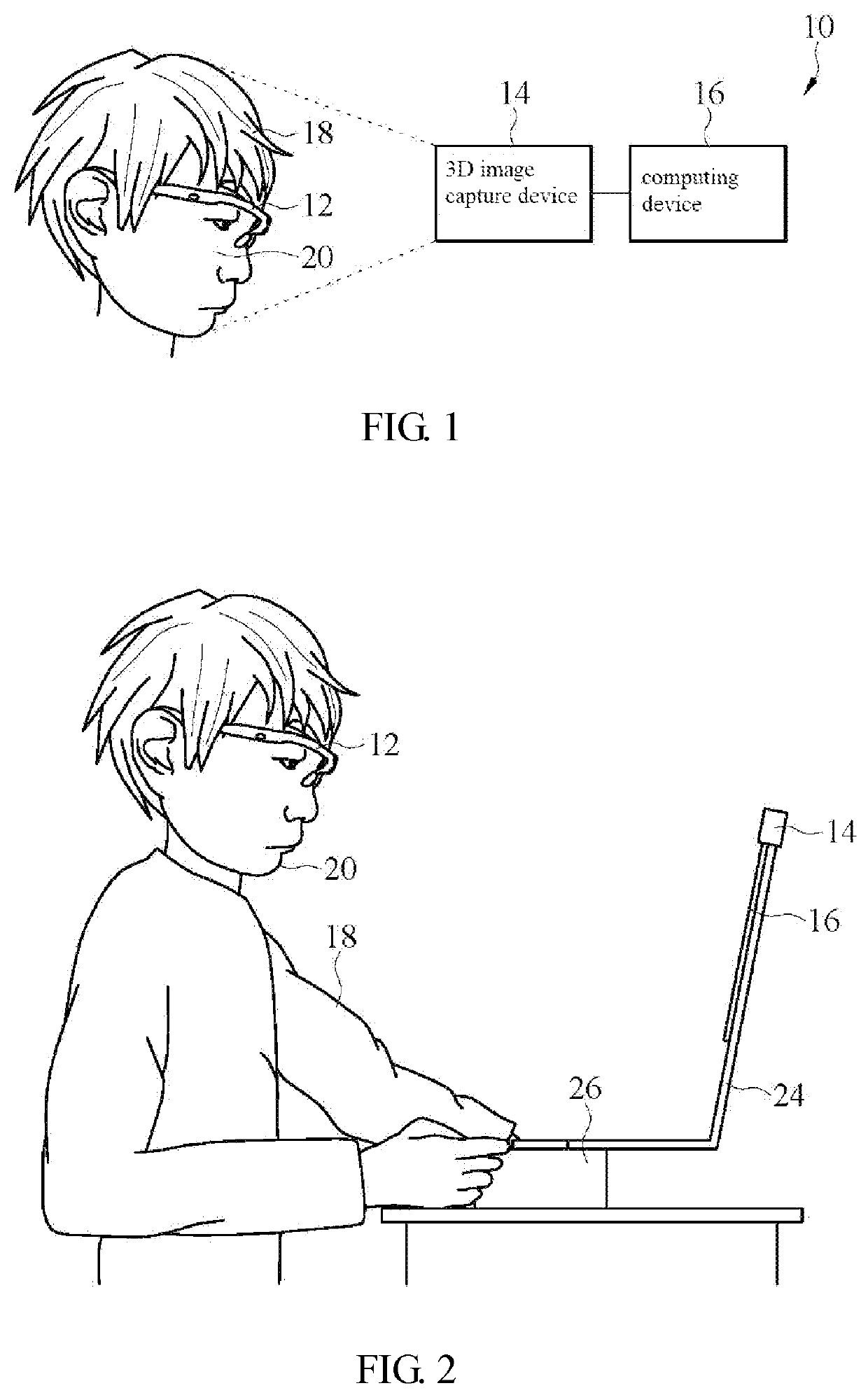 Method for measuring the frame wearing parameter and measuring device thereof