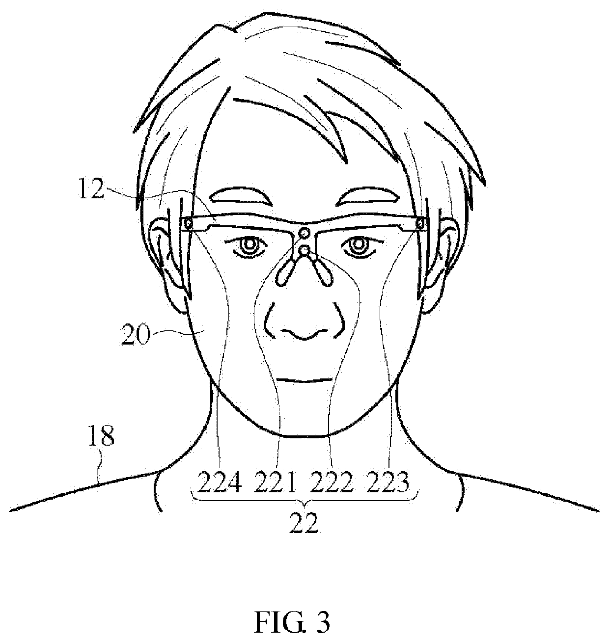 Method for measuring the frame wearing parameter and measuring device thereof