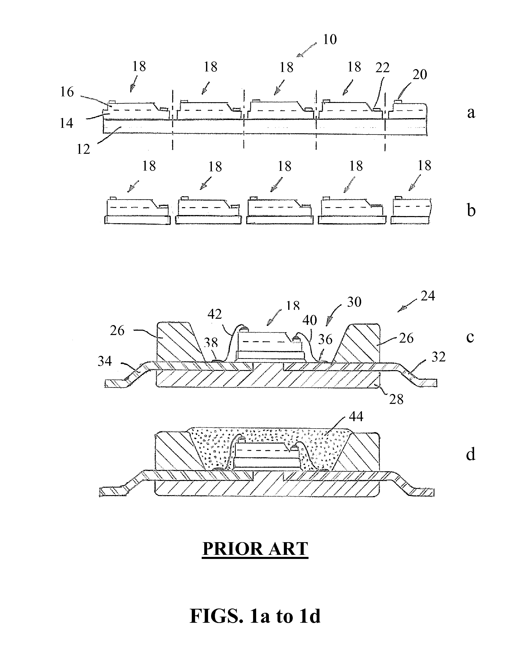 Manufacture of light emitting devices with phosphor wavelength conversion