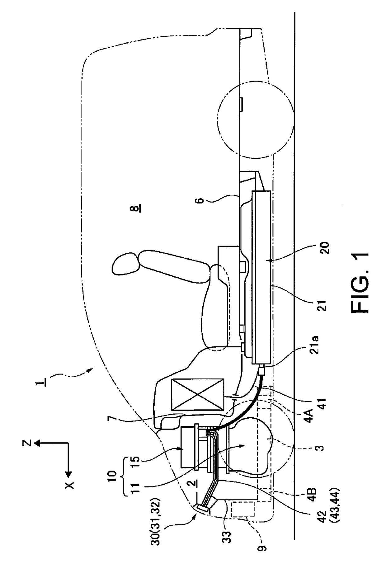 Harness routing structure for electric vehicle