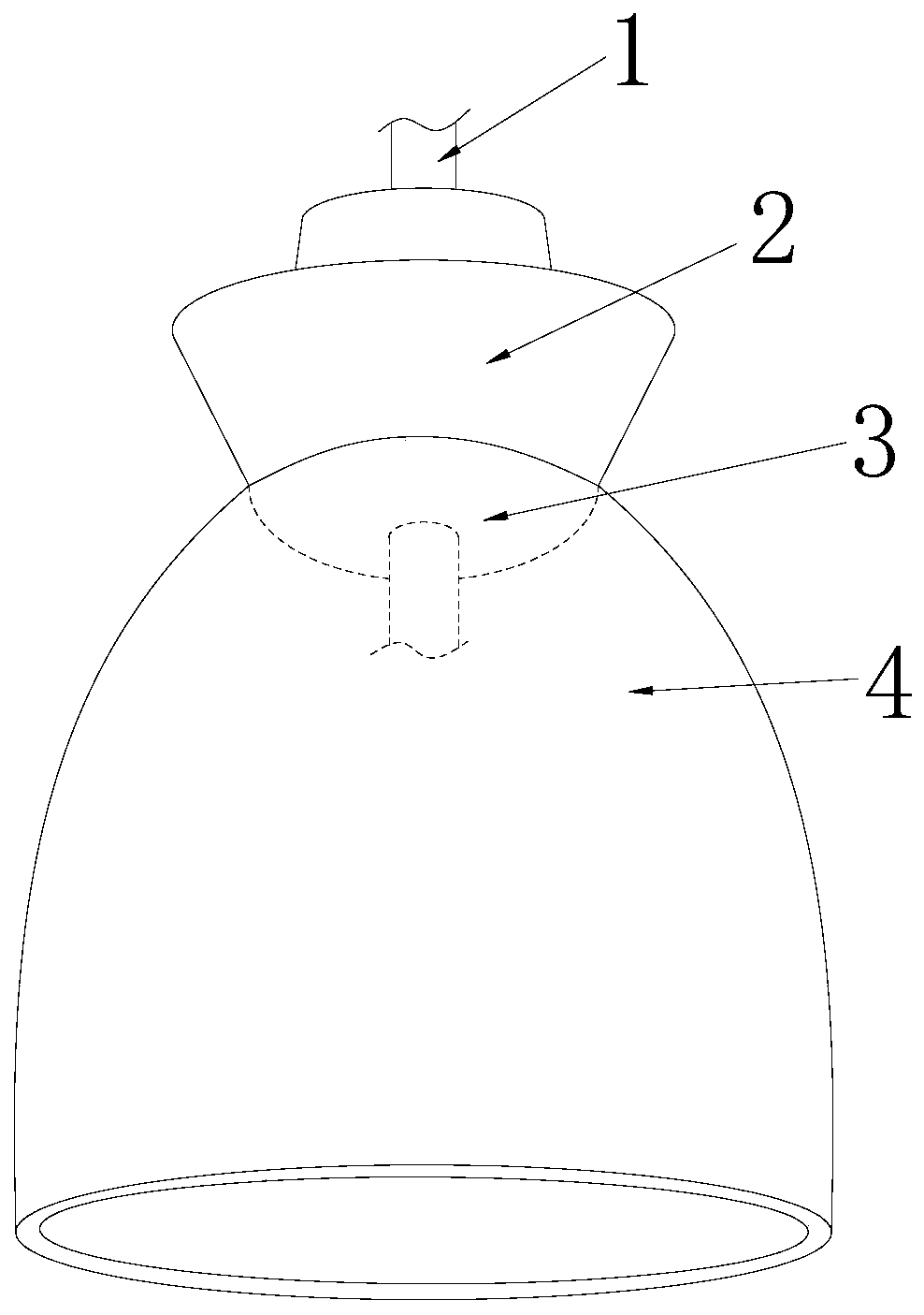 LED ceiling lamp with built-in driving power supply